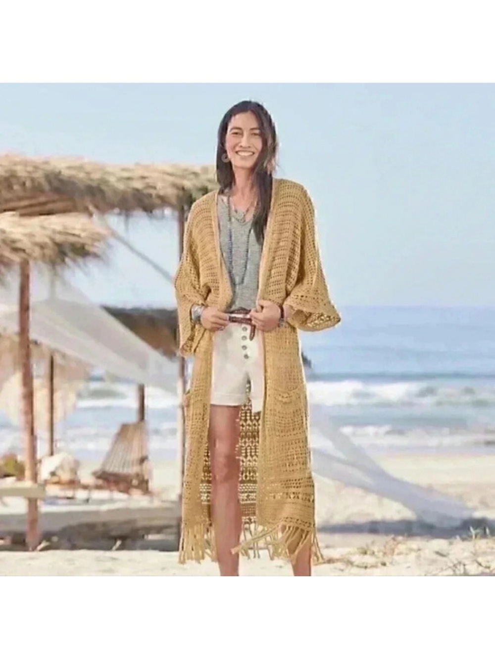 SUNDANCE Island Sands Duster Cardigan